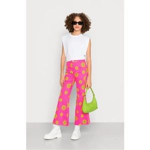 Free People Youthquake printed crop flare jeans